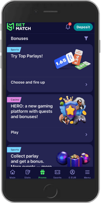 Betmatch mobile bonuses